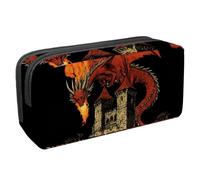 Waterproof Pencil Case Large Capacity Pencil Pouch with Zipper, Dragon on The Wall Stationery Pen Bag Pouch Holder Box Organizer for Teens Girls Adults Student