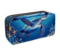 Waterproof Pencil Case Large Capacity Pencil Pouch with Zipper, Shell Turtle Compass Stationery Pen Bag Pouch Holder Box Organizer for Teens Girls Adults Student