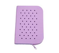 Waterproof Pencil Case | Large Capacity Silicone Pen Hole Holder - Cute Portable Pencil Case for Skin Care Products, Soft Pencil Case for Home, School, Large Pure Purple, Fare riferimento alla