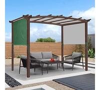 Waterproof Pergola Cover - Replacement Canopy with 4 Fixation Straps for Curved Gazebo Shade, Outdoor Shelter, 5.2m x 2m