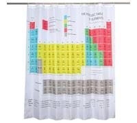 Waterproof Periodic Table Curtain - Fabric Science Chart for Educational Use | Colorful Learning Poster for Teacher Students Kids, Dorm Home Bathroom Decor