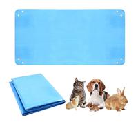 Waterproof Pet Playpen Mat 150 x 100 cm - Blue, Washable Mat, Reusable Base for Guinea Pigs, Rabbits, Ferrets and Small Animals, Non-Slip, Protective Cage Floor
