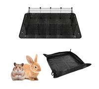 Waterproof Pet Playpen Mat 150 x 100 cm, Guinea Pig Cage Liner, Reusable Rabbit Cage Floor Mat with Snap Edges, Double Sided Waterproof Playpen Base for Small Animals Indoor Outdoor (1 PCS)