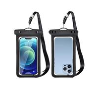 Waterproof Phone Case, 2 pcs Waterproof Phone Case for Swimming, Universal Swimming Underwater Waterproof Phone Case with Lanyard, up to 6.8"