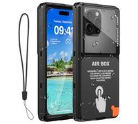 Waterproof Phone Case 6.9", Underwater Phone Case for Swimming Snorkeling, Universal Fit for iPhone 16/15/14/13/12 Pro Max, Samsung S25/S24/S23 Ultra (Black)