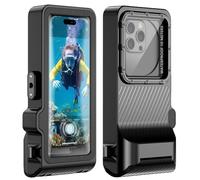 Waterproof Phone Case for Snorkeling - Underwater Touchscreen Housing Universal IP68 Professional Waterproof Photography & Video Case for iPhone Samsung Galaxy Series[up to 6.9inch] (All Black)