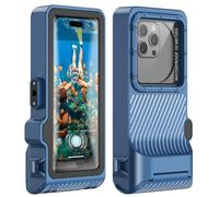Waterproof Phone Case for Snorkeling - Underwater Touchscreen Housing, Universal Underwater Photo&Video Diving Case for iPhone 16/15/14 Pro Max Samsung Galaxy S25/S24 Ultra Up to 6.9'' Blue