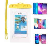 Waterproof Phone Case, Waterproof Laptop Bag for Bathing, Lightweight Transparent Touch Neck Holder Pouch for Rafting Camping Snorkeling Water Park Fishing