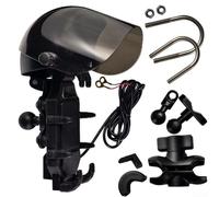 Waterproof Phone Holder For Motorcycle And Ebike Handlebars With Protective Rain Cover Secure Mounting Bracket Anti Shake Design For Rough Roads Black Finish Compact Portable Bike Accessory