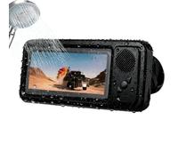 Waterproof Phone Holder With Speaker - 360° Rotating Secure Mount | Shower Sound Amplifying Stand, Anti Fog Splash Proof Case For Bathroom Mirror Wall, Car Dashboard Windshield Safe Viewing