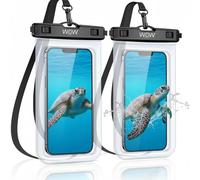Waterproof Phone Pouch 2 Pack, 7 inch IPX8 Waterproof Phone Case for Swimming Travel Beach Trip Snorkelling Kayaking, Underwater Case for iPhone 17 Air 16 15 Pro Max Samsung S25 S24 S23 Ultra
