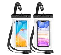 Waterproof Phone Pouch, 2 Pack Waterproof Case Underwater Cellphone Dry Bag, Compatible with iPhone 12 Pro Max SE 11 Pro Max XS XR 8 7 Galaxy S20 S10 Google up to 7.0", with Lanyard for Swim Travel