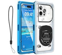 Waterproof Phone Pouch Case 6.9", IPX8 Underwater Phone Case for Swimming Snorkeling, Universal Fit for for iPhone 16/15/14/13/12 Pro Max, Samsung S25/S24/S23 Ultra, Xiaomi, Google etc (Blue)