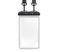 Waterproof Phone Pouch - Cellphone Dry Holder with Lanyard | Swim Phone Case | for Beach Cruise Road Trip Vacation Pool Travel Swimming Diving Boating Kayaking Black