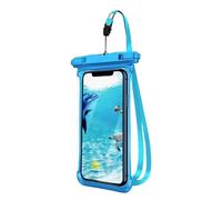 Waterproof Phone Pouch - Floating Transparent Touch Screen Waterproof Dustproof Accessory for Beach Cruise Swimming Diving Water Sports, Blue, Se référer à la description, Refer to description