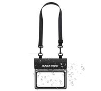 Waterproof Phone Pouch - Submersible Smartphone Case, 20 X 20 Cm Full Protection Cover, High Clarity PVC Window With Extendable Strap | Hands-Free Device Shielding For Outdoor Swimming Commuters