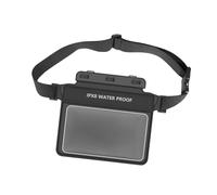 Waterproof Phone Pouch Waist Phone Carrier Dry Belt for Rafting L9.65inch x W7.28inch- Black