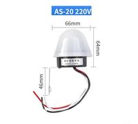 Waterproof Photocell Sensor Switch For 220V 12V For Street Light Systems With Dusk To Dawn Auto On Off Functionality(AS-20 (220V))