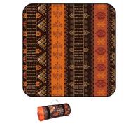 Waterproof Picnic Blanket 200x150cm - Foldable Outdoor Mat for Camping, Beach, Hiking & Festivals - Lightweight Durable Design with Aluminium Backing - Easy Carry Handle Included (Retro)