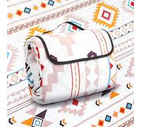 Waterproof Picnic Blanket,3 Layers Picnic Mat With Cotton,Extra Large Beach Travel Blanket,Sandproof Foldable Washable Outdoor Beach Rug Mat With Handle for Camping Park Garden Hiking,200x200cm