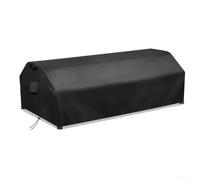 Waterproof Picnic Table Cover Using Thick Oxford Fabric With Secure Adjustable Drawstring To Protect Outdoor Garden Patio Furniture From Rain Wind And Dust Black Color Option(210D 254 * 157 * 75CM)