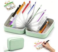 Waterproof Pill Bag Set, 14 Day Pill Organiser Folder, Medicine Storage, Weeks, Vitamin Medication Holder, Reusable Pill Bag for Camping, Business, Trip, Everyday Use (Green)