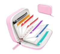 Waterproof Pill Bag Set, 14 Pieces Zipper Pill Organiser Folders, 14 Day Weekly Vitamin Medicine Holder, Colour Coded Reusable for Camping, Business, Trip, Daily Life (Red)