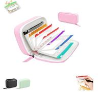 Waterproof Pill Bag Set, 7 Pieces Zipper Pill Organiser Folders, 7 Day Weekly Vitamin Medicine Holder, Colour Coded Reusable for Camping, Business, Trip, Daily Life (Red)