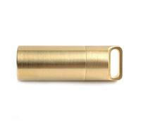 Waterproof Pill Box BE-TOOL 1Pcs Small Pocket Pill Container Metal Portable Travel Pill Holder for Keychain Pill Fob Gold Medium