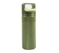 Waterproof Pill Box Keychain Aluminum Alloy Pocket Holder Keychain Lightweight Travel Case Medicine Bottle Pocket Case Corrosion Resistant Lightweight