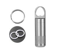 Waterproof Pill Box Keychain Metal Pocket Pill Holder Keychain Lightweight Travel Case Medicine Bottle