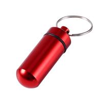 Waterproof Pill Holder - Mini Metal Organizer Portable Keychain Case | Small Pill Container with Leak Seal Travel Medicine Box for Camping Hand Storage Useful