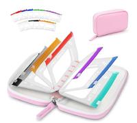 Waterproof Pill Organizer Set, A8 Waterproof Pill Pouch Set, Pill Bags for Travel with 14 Color-Coded Medicine Pouches, Reusable Medicine Bags, Zippered Pill Storage for Fish Oils, Vitamins (Pink)