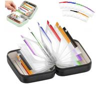 Waterproof Pill Organizer Set, Portable Binder Design Zippered Pill Storage, Weekly Pill Organizer, 14 Color-Pill Pouches, Reusable Travel Organizer for 7-14 Day (Black)