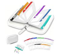 Waterproof Pill Pouch Set, 14 Inner Bags | A8 Waterproof Pill Organizer Case, 7-14 Day Medication Storage, Crush-Proof Hard Shell(White)