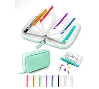 Waterproof Pill Pouch Set Large Weekly Pill Organizer with 14 Color-Coded Medicine Pouches Reusable Travel Medicine Organizer Zippered Pill Storage for Vitamins (Green)