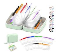 Waterproof Pill Pouch Set, Waterproof Pill Organizer Set with 14 Color-Pill Pouches, Reusable Travel Medicine Organizer, Zippered Pill Storage for Fish Oils Vitamins (Light Green-14 Bags)