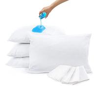 Waterproof Pillow Protectors 4 Pack 50x75cm- Noiseless Zippered Enclosure Pillow Covers, Breathable Hypoallergenic Standard Size Pillow Protector