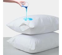 Waterproof Pillow Protectors with Zipper, King Size Pack of 2 Zippered Pillow Covers, Noiseless Pillow Encasement Cases 20 x 38 Inches