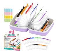 Waterproof Pills Pouch Set, 14pcs Set A8 Waterproof Tablet Organizer Set with Binder Self-Sealing Design, Reusable Medicines Storage Weekly Medicines Organizer with Writable Notes for Travel Purse Use