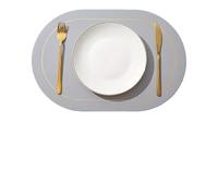 Waterproof Placemats Table Leather Placemats Set Of 1/4/6pcs Washable For Dining Non-Slip Waterproof Place Mats(Grey,6PCS 45x30CM)