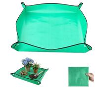 Waterproof Plant Mat 66 x 66 cm - Foldable Garden Mat for Repotting - Green Garden DIY Rug with Press Studs - Reusable Work Mat for Indoor and Outdoor Use