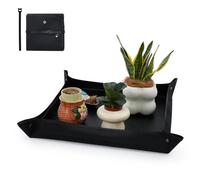 Waterproof Plant Repotting Mat, Foldable Potting Mat , Gardening Transplanting Mat ,Wipe-Clean Garden Potting Pad for Indoor Outdoor Plants, Succulents, Soil Change (29.5×29.5in - Oxford（Black）)