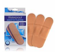 Waterproof Plasters Padded Washproof Flexible Colorful Novelty Durable Breathable Self Adhesive Plaster Strip for First Aid Kit Faster Cut Wound Healing Band Assorted Colors (Brown Pack of 100)