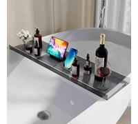 Waterproof Plastic Bath Tray Caddy Adjustable Bathtub Table for Candles Wine Books & Phones Acrylic Bridge Shelf Rack Perfect Bathroom Accessory