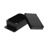 Waterproof Plastic Junction Box with Ears for Wall Mounting | Black Finish, Surface Mount Design, Protects Live Wires in Tight Spaces, for Electricians and Homeowners