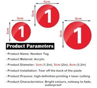 Waterproof Plastic Number Tags for Cloakroom & Storage Boxes Engraved Round ID Labels (1-90 3cm Diameter) - Perfect for Cable Labeling & nization