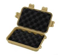 Waterproof Plastic Storage Box for EDC-Outdoor Gear, Dustproof & Shock-Resistant Container, Sealed Survival Kit Organizer, Stackable Design, Compatible with Camping Hiking Equipment(XL Khaki)