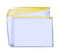 Waterproof Plastic Wallet 10/20pcs Transparent PVC Bag A3 Zipper Waterproof Clear File A5 A4 Documents Storage(Dark Blue)