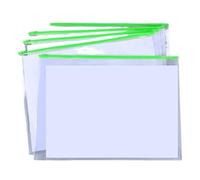 Waterproof Plastic Wallet 10/20pcs Transparent PVC Bag A3 Zipper Waterproof Clear File A5 A4 Documents Storage(Black)